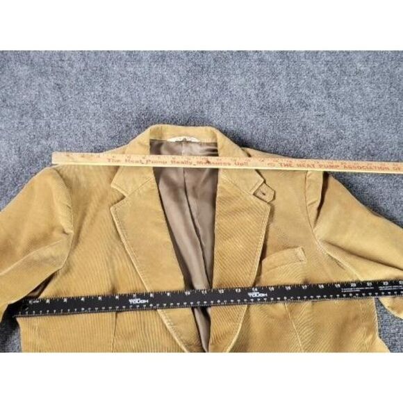 Vintage Mervyns Cambridge Classics Corduroy Blazer Men Sz 42L Tan Patch Workwear - Picture 11 of 12